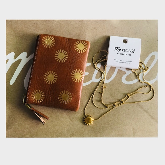 Madewell Accessories - Madewell Sun Necklace and Wallet Bundle NWT